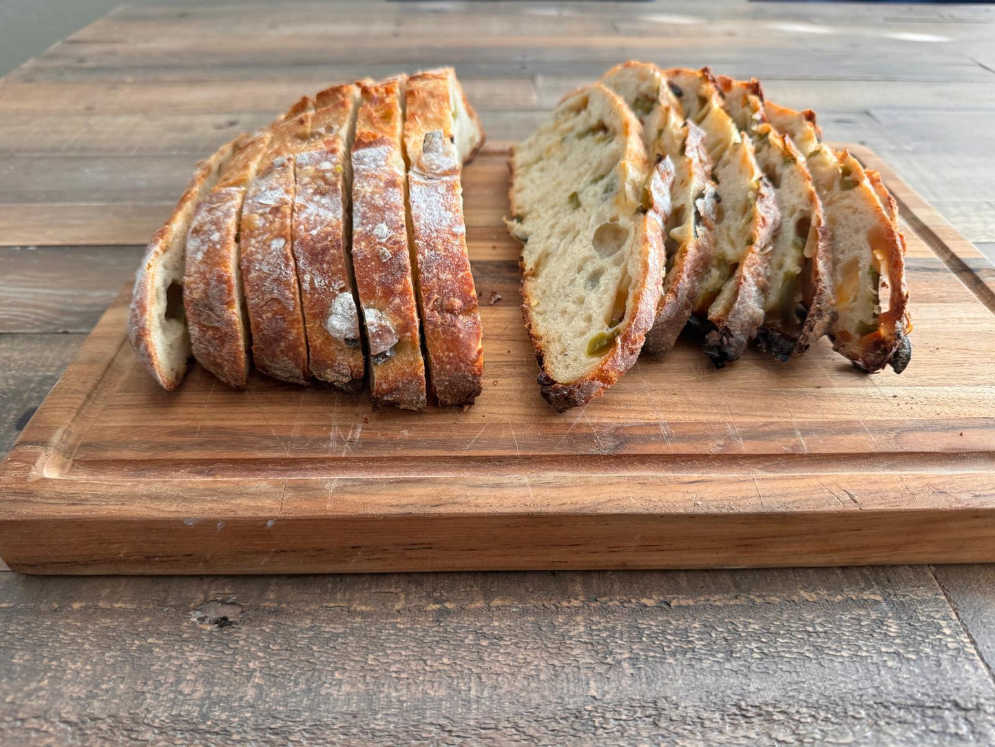 Cheddar and Jalapeño Sourdough Bread